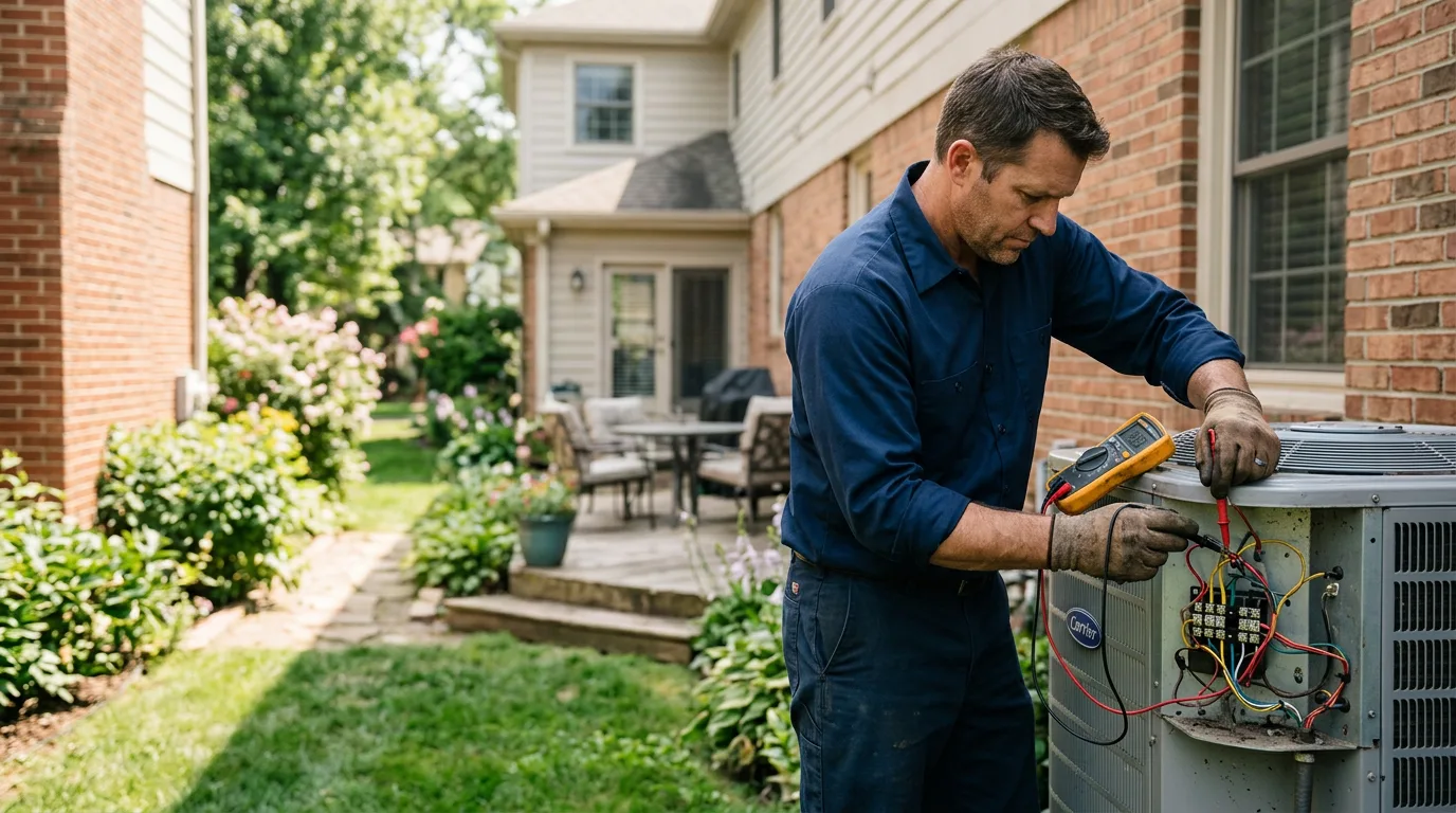 HVAC technician working near South Acworth, NH